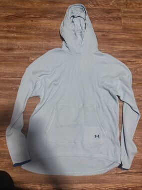 Under Armour women’s  Light Blue Waffle-Knit Hoodie Pullover